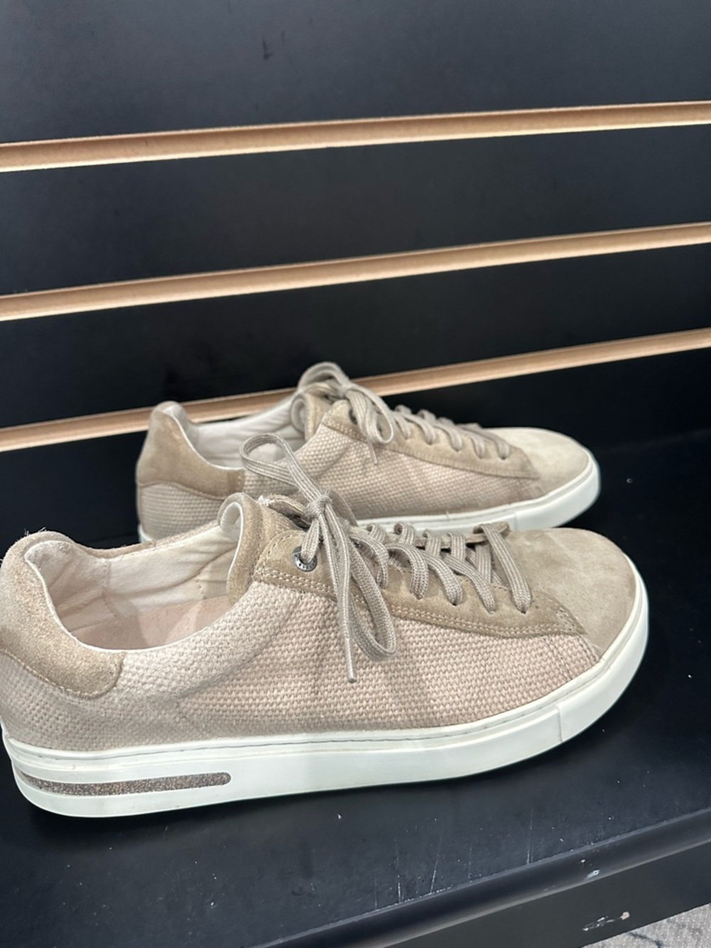 Birkenstock Bend Low Suede And Canvas Men's Low-Top Sneakers in Beige EU SZ 41